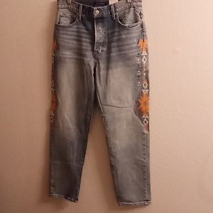 NEW LUCKY BRAND L.A. Drew Boho Mom Jeans Hi-Rise Sz 10/30A Navy Color (B25) WJ